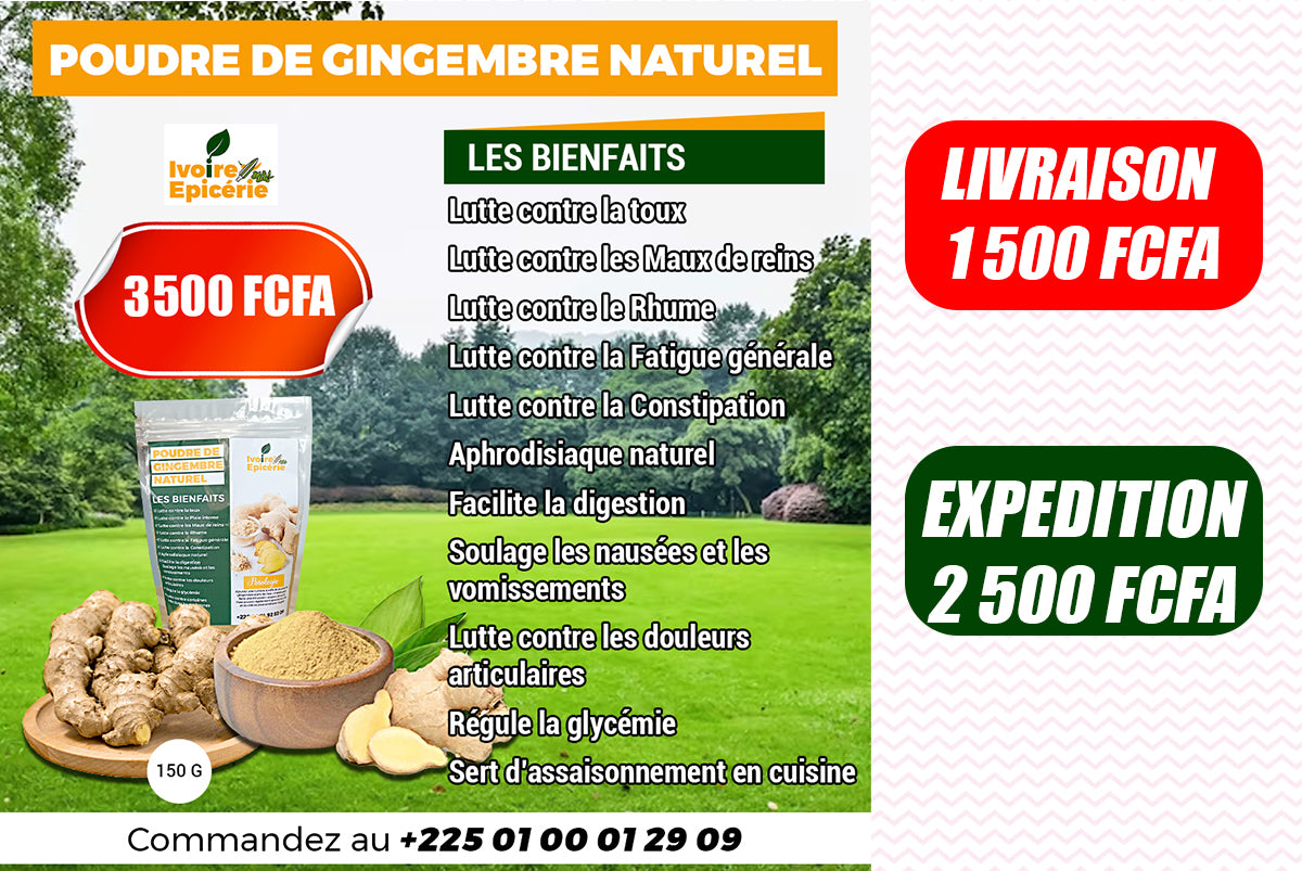 POUDRE DE GINGEMBRE 150g à 3500 F CFA