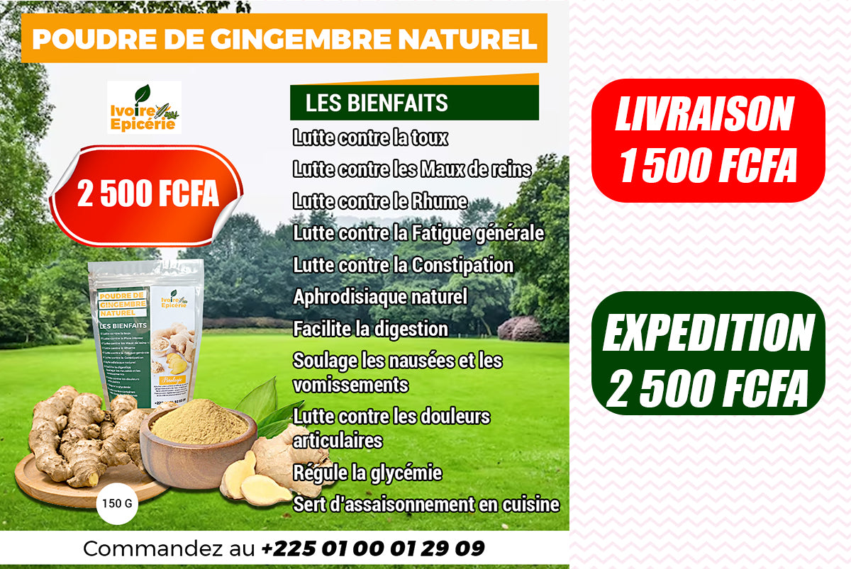 POUDRE DE GINGEMBRE 150g à 2500 F CFA