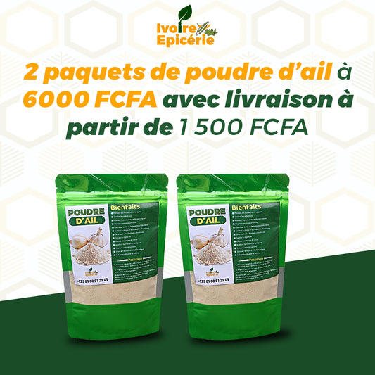 2 PAQUETS DE POUDRES D'AIL