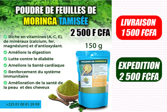 POUDRE DE MORINGA 150g à 2 500 FCFA
