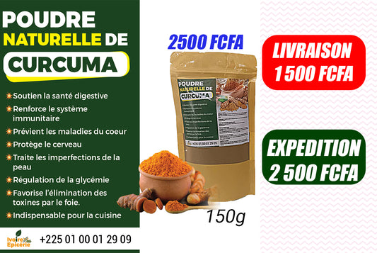 POUDRE DE CURCUMA 150g à 2 500 FCFA