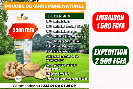 POUDRE DE GINGEMBRE 150g à 3500 F CFA