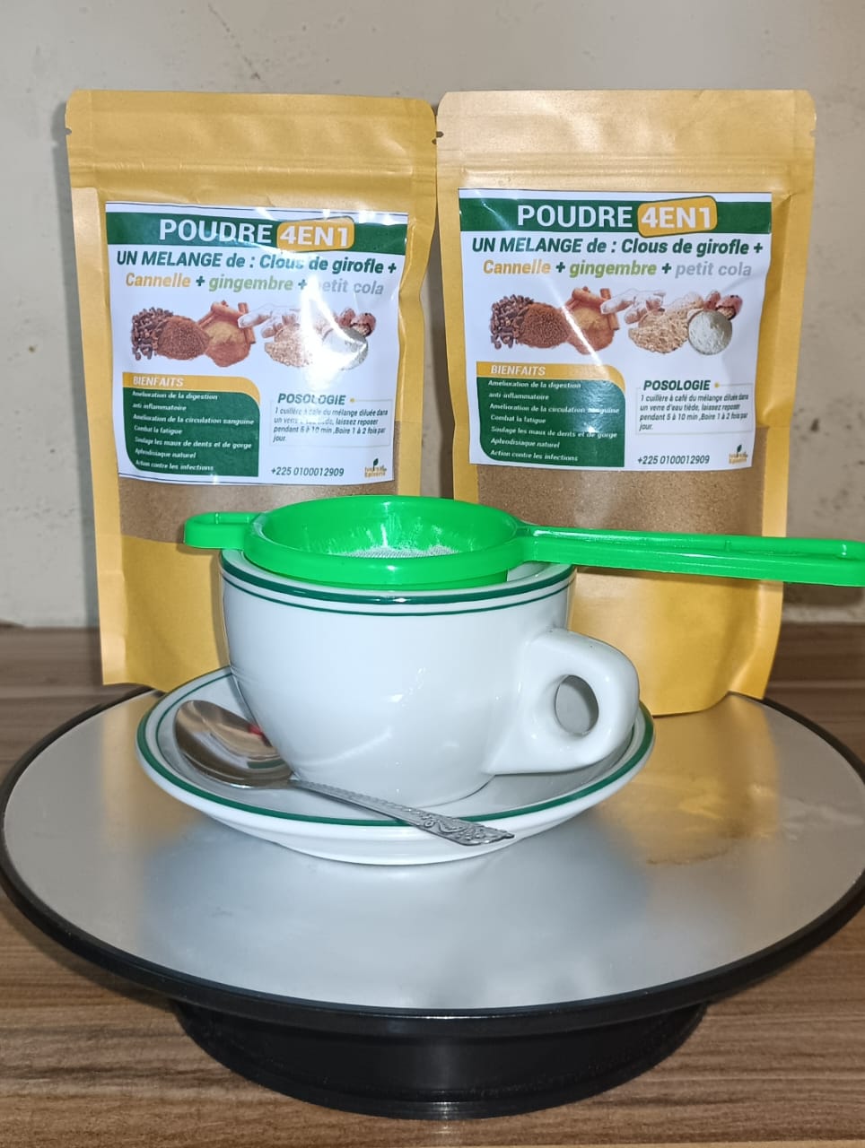POUDRE 4 EN 1 : Un mélange de Clous de Girofle + Cannelle + Gingembre + Petit Cola (👉 LIVRAISON GRATUITE )