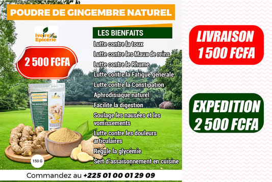 POUDRE DE GINGEMBRE 150g à 2500 F CFA