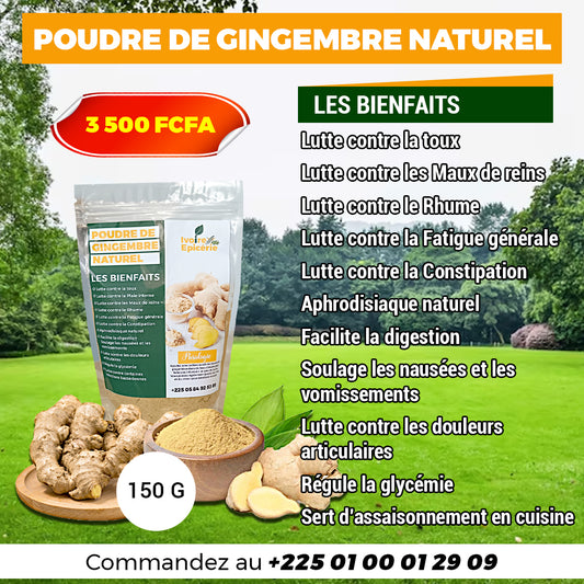 POUDRE DE GINGEMBRE 150g à 3500 F CFA